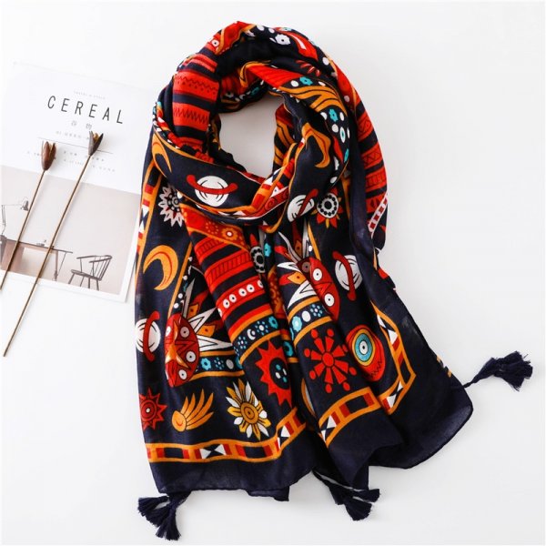 scarf ethnic print