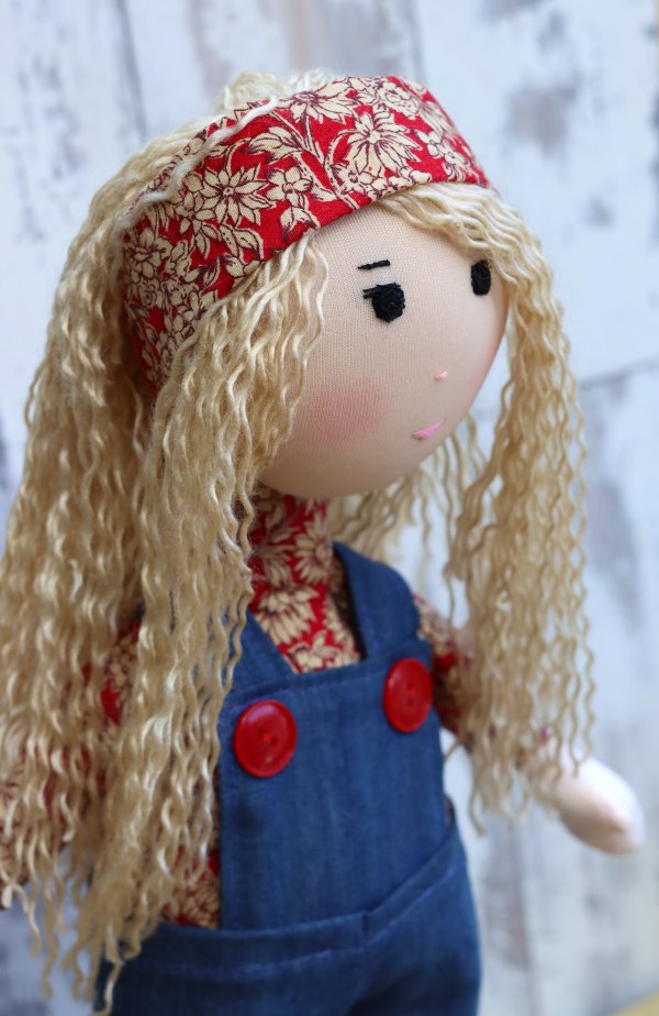Blond Rag Doll Dungarees Boots