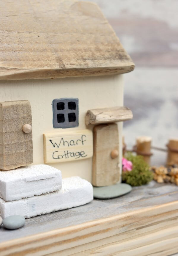 Wharf Cottage Wooden House Ornament