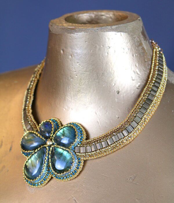 Labradorite Flower Necklace